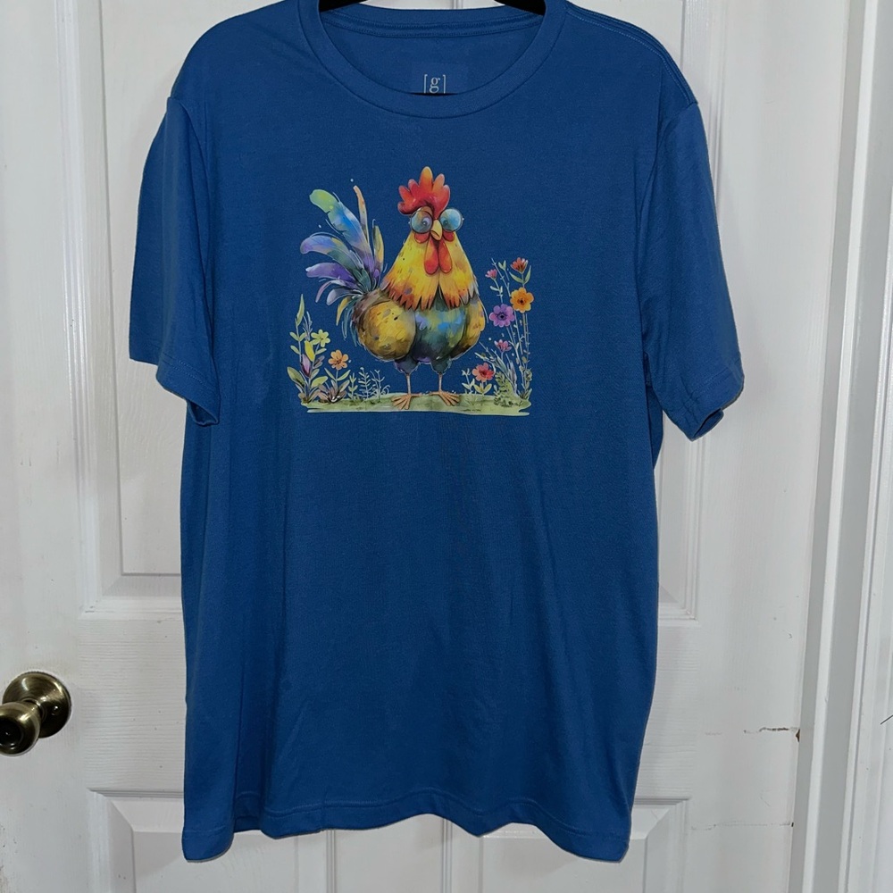 NWOT Handcrafted Rooster Shirt